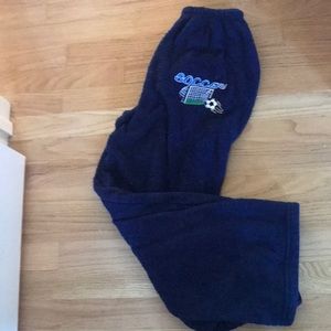Fuzzy soccer lounge pants